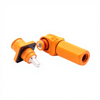 Connecteur de stockage d'énergie haute tension 150A-200A mâle/femelle en cuivre à cœur unique IP67, prise de barre omnibus droite 8mm pour système d'alimentation