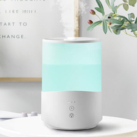 Humidificateur 2,5 L pour chambre à coucher - Remplissage et nettoyage faciles - Utilisation pour grandes pièces - 28 dB - Veilleuse silencieuse