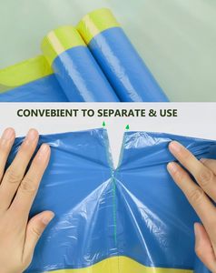 Huamaohengchun8-Gallon Trash Cans, Drawstring <b>Kitchen</b> Garbage Bags Blue 10 Count Bags - Product Image 2