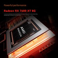 PC Mini Gaming AMD Ryzen 9 7940HX dengan Kartu Grafis Dedikasi RX 7600 XT 8GB, Desktop Ringkas, WiFi 7, Ekspansi Kecepatan Tinggi PCIe 5.0 X4
