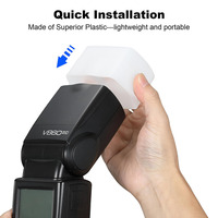 Diffuseur Flash Yiscaxia pour Godox TT520/TT520II/TT560/TT560II Speedlite Blanc Bleu Jaune - Accessoire de Studio Photo