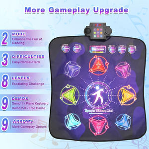 Tapete de Baile Musical para Niños <span class=keywords><strong>con</strong></span> 9 Modos de Juego, Dificultad Ajustable, Volumen y 8 Botones, para Interior y Exterior - Product Image 2