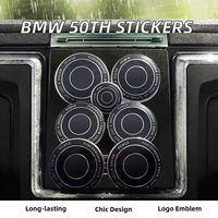 Duefo 10 pièces pour E46 E30 E39 E34 E60 E36 E38 M3 M5 M6 X1 X3 Capot avant/Arrière du coffre 82mm 74mm Autocollant de logo d'anniversaire en ABS