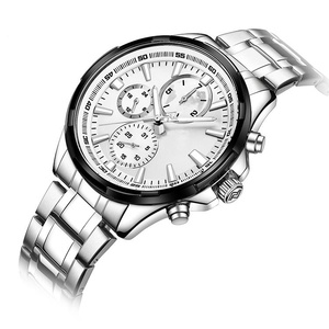 Montre à quartz élégante et stylée, montre de luxe à quartz, acier inoxydable, étanche, montre pour homme, montres mécaniques - Product Image 4