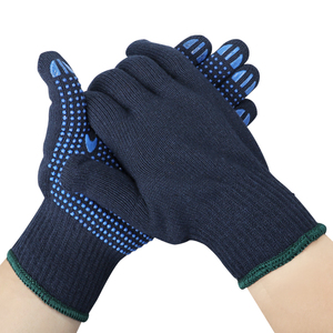 Guantes de Seguridad XINGYU Azules de Algodón con Puntos de PVC Antideslizantes para Hogar, Jardín, Construcción, Seguridad Alimentaria y Trabajo - Product Image 1
