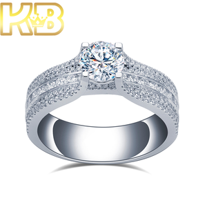 <span class=keywords><strong>1</strong></span> <span class=keywords><strong>Carat</strong></span> Round E VS1 Lab Diamond Hpht Lab Grown Diamond IGI Certified Wholesale Price Starsgem 925 Silver Jewelry Ring - Product Image 1