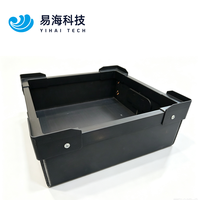 Boîte de rangement pliable et réutilisable en plastique ondulé antistatique ESD, panneau creux en PP, pour pièces industrielles