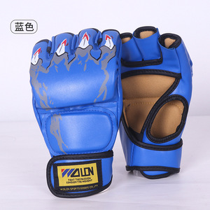 Guantes de MMA de Medio Dedo Blancos con Cierre de Velcro para Adultos, Guantes de Entrenamiento de Boxeo - Product Image 2