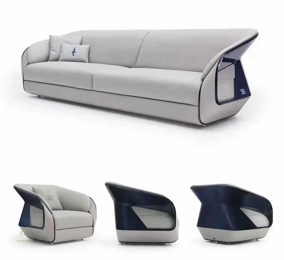 Home furniture Brand luxury design modern top grain leather sofa