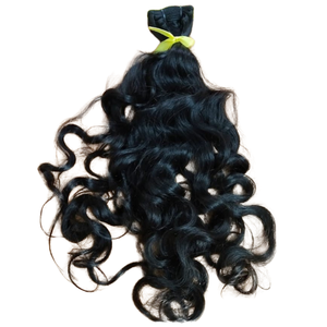 100% naturel indien vierge Remy cheveux humains en vrac Super Double dessiné corps vague Machine Double trame tressage cheveux - Product Image 6