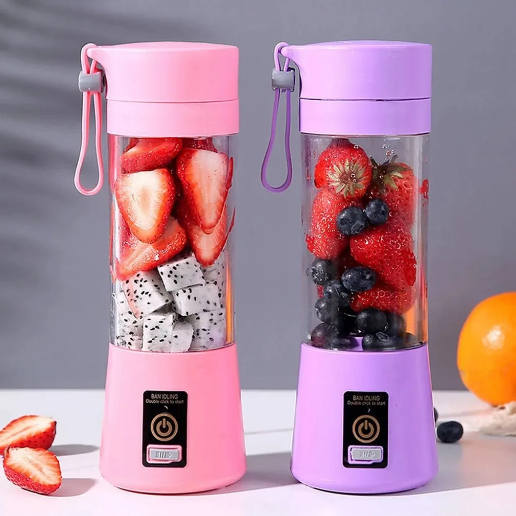 Populaire Producten 2022 Usb Oplaadbare Multi Mixer Blender Juicer 380Ml Plastic Fles Elektrische Fruit Juicer Machine