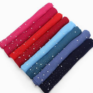 Sciarpa Etnica Lunga in <span class=keywords><strong>Cotone</strong></span> e Chiffon 2026, Stile Trendy, Vendita all'Ingrosso, Sciarpa in Porcellana con Strass per Donne Musulmane - Product Image 3