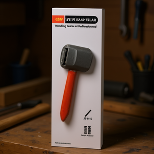 Marteau JS-415 avec manche rouge et tête grise pour travaux de métallurgie et de réparation - Product Image 2