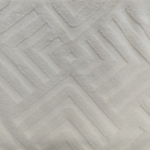 Wholesales 100% Polyester Jacquard 3D Faux Rabbit Fur Fabric Custom Knitted for Carpet &amp; <strong>Rug</strong> Home <strong>Textile</strong> - Product Image 3