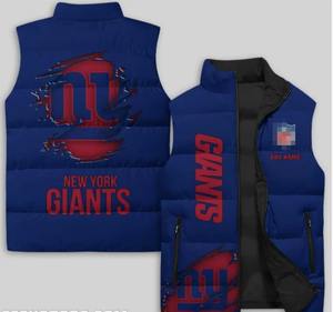 سترة مصممة خصيصًا لموسم الخريف والشتاء لفريق نيويورك جاينتس بطباعة رقمية ثلاثية الأبعاد سترة عصرية - Product Image 1