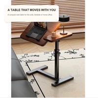 Bureau pour ordinateur portable à hauteur réglable avec support inclinable pour ordinateur portable, table d'appoint pour canapé, lit, bureau à domicile et étude