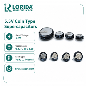 Condensateur de surtension Lorida Orignal 5.5V 0.68F de type V 20V, condensateur de 0.1 microfarad 15kV, condensateur de 5.5V - Product Image 2