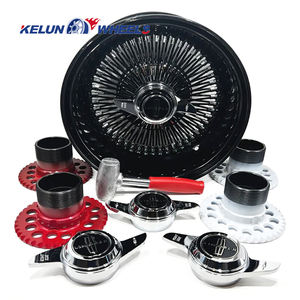 Adaptador de hardware de rueda de alambre 13x7 y 14x7 Llantas de radios de rueda cromadas - Product Image 1