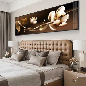 リビングルームの寝室の装飾抽象的な蝶の花ローズゴールドブラッククリスタル磁器ガラス北欧アート装飾絵画