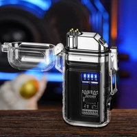 Briquets à double arc Accessoires pour fumeurs Rechargeable par type-c Briquet électrique coupe-vent Briquets en métal
