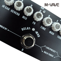 Pédale d'effets multiples M-WAVE CUBE BABY Delay, processeur, 8 simulations de baffles IR, chorus, pédale d'effets de guitare, phaser, réverbération, vibrato