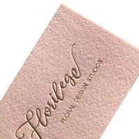 Cartes de visite concaves en coton et papier avec estampage à chaud or gaufré/découpé de haute qualité, personnalisables, conception gratuite