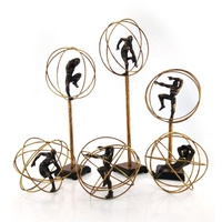 Figurine de femme en cercle de résine, jeu dentelle, gothique, sport, avec base, salon, bureau, modèle de salle de danse, décoration