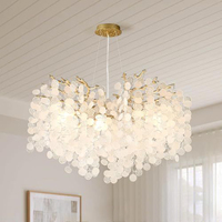 Lustre en cristal JACKSUN K9, éclairage décoratif d'intérieur, luminaire en cristal doré à fixation au plafond