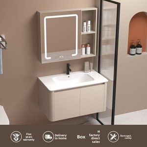 Meuble <span class=keywords><strong>de</strong></span> salle <span class=keywords><strong>de</strong></span> bain en aluminium spatial tout-en-un <span class=keywords><strong>avec</strong></span> lavabo <span class=keywords><strong>et</strong></span> toilettes, design modulaire nordique, combinaison murale - Product Image 3