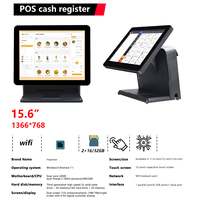 Système de point de vente tout-en-un avec écran tactile de 15,6 pouces, terminal de caisse intelligent sous Windows pour restaurants, machines de point de vente pour la vente au détail