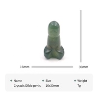 Dildo de Cristal Natural Tallado a Mano al por Mayor, Figura de Pene Pequeño para Energía Curativa, Decoración del Hogar y Oficina, Colección de Regalos Espirituales