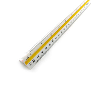 Règle triangulaire de haute qualité de 30 cm, règle d'ingénierie, 3 couleurs, design en plastique pour les dessinateurs et les étudiants - Product Image 5