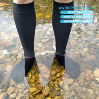 Chaussettes de randonnée imperméables et coupe-vent pour hommes, logo personnalisé ODM, chaussettes de pêche, de ski et de camping en nylon chaud à 3 couches pour jeunes, chaussettes hautes jusqu'au genou