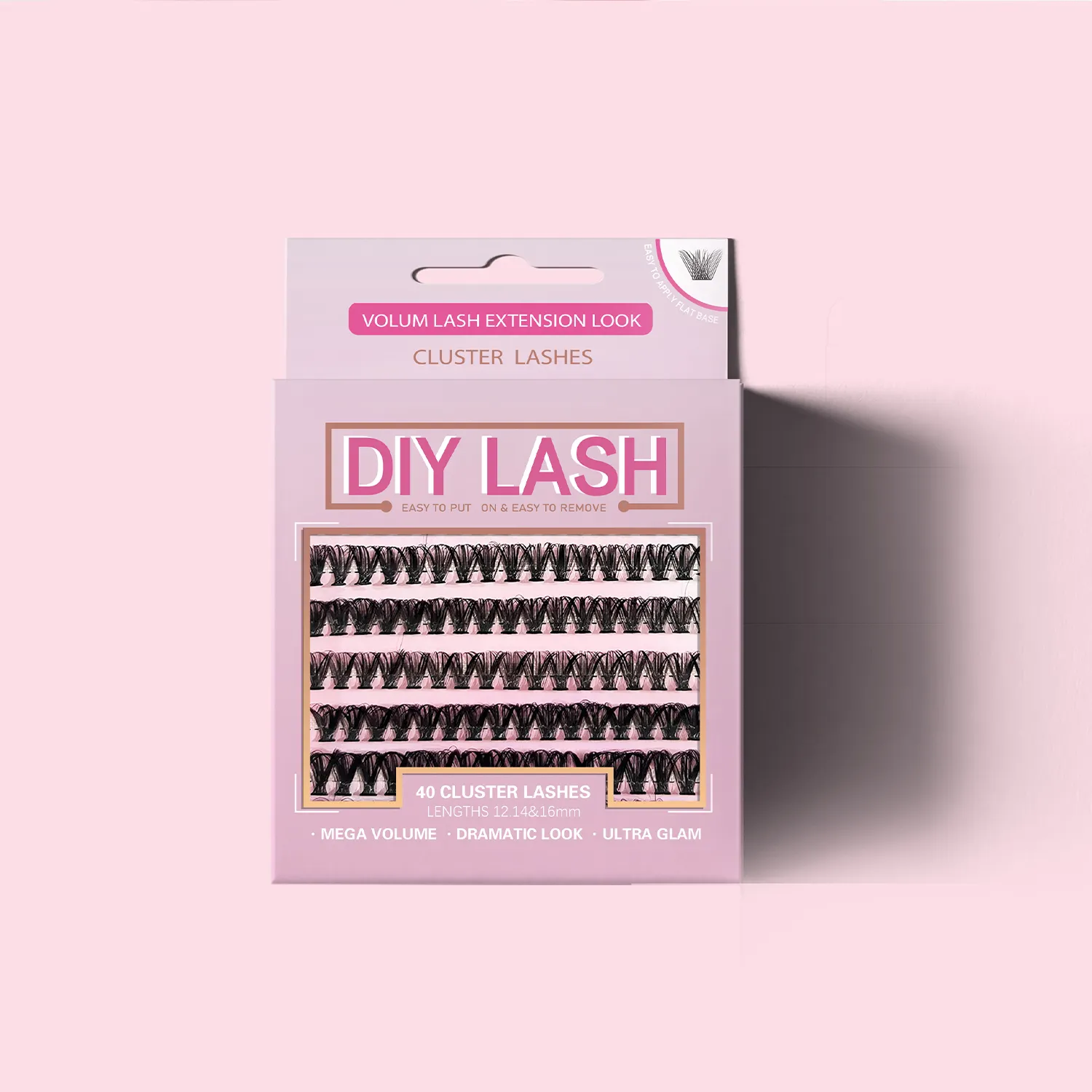Venta al por mayor Diy Lash Extension At Home Kit Segmento 20d 30d 40d Individual Cluster Silk Fluffy Abanicos Nudo Diy Eyelash Extension