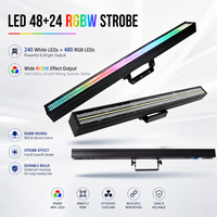 Barre de lumière LED à haute vitesse 1-30Hz 48+24 RGBW avec effets stroboscopiques et DMX512 pour scène, discothèque et DJ