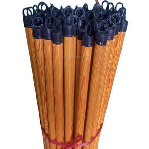 Wood Grain PVC Wooden <b>Mop</b> & Broom Stick From Vietnam Sandalwood Scented for Religious Use - Product Image 1