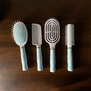 A807 Ensemble de brosses à air chaud bleu et blanc avec dents en nylon, manche en plastique, option logo personnalisé, conception à ventilation creuse - Product Image 2
