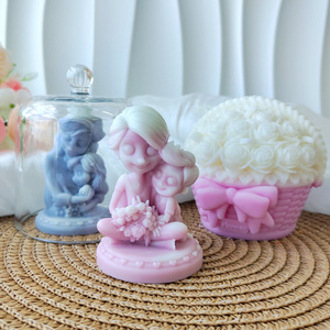 Stampo in Silicone J10-387 <span class=keywords><strong>per</strong></span> Candele a Forma di Bambino 3D, Regalo <span class=keywords><strong>per</strong></span> la Festa della Mamma, <span class=keywords><strong>per</strong></span> Realizzare Torte e Contenere Candele - Product Image 3