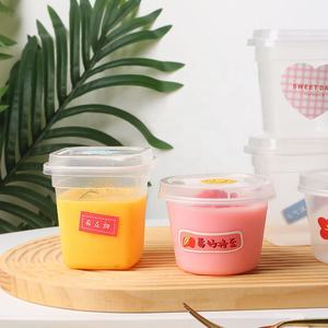 ถ้วยพุดดิ้งโยเกิร์ตนมแบบใช้แล้วทิ้งถ้วยพลาสติกพร้อมฝาปิดสำหรับทำขนมเยลลี่มะพร้าว - Product Image 2