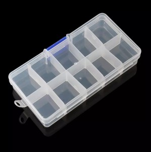 Caja de almacenamiento con 10 ranuras para decoración de uñas, kit de pintura de diamantes de plástico Multicolor, herramientas de diamantes de imitación, caja de almacenamiento ajustable, Organizador - Product Image 3
