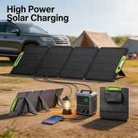 Panneau solaire monocristallin pliable portable Tricell 400W avec support, efficacité 22%, léger