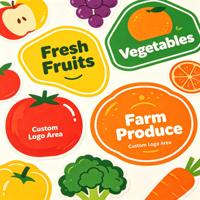 Gezondheidsvriendelijke, makkelijk te verwijderen, waterdichte, kleurvaste, voedsel-, groente- en fruit-etiketten/stickers zonder lijm.