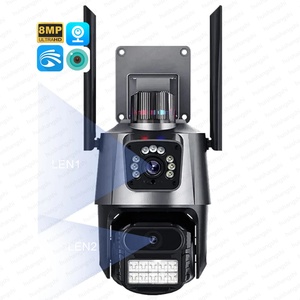 Yoosee Icsee <b>4K</b> 8MP Wifi IP Dual Lens Outdoor Waterproof 360 Human Detect Video Surveillance CCTV <b>Security</b> Protection PTZ <b>Camera</b> - Product Image 1