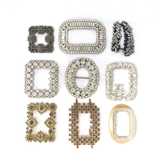 Fivela de Sapato de Moda com Strass de Cristal, Fivela de Diamante Inlay Metálico para Decoração de Sapatos e Acessórios - Product Image 1