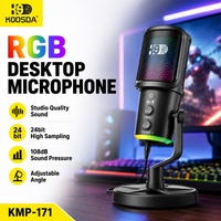 Microphone de bureau pour jeux vidéo à angle réglable, pour streaming et chat, Kmp-171, qualité studio, microphone de jeu