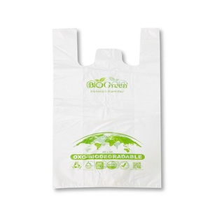 Sac de courses et sac T-shirt biodégradable à 100 %, personnalisé, impression offset, technologie D2W, biodégradable OXO - Product Image 6