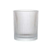 Vase à bougie en verre transparent multi-formes sans PFAS et sans plomb, pot à bougie en verre côtelé vide pour la fabrication de bougies d'aromathérapie DIY