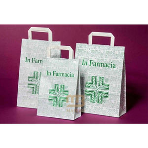 Sacs en papier kraft artisanal blanc à impression personnalisée pour les médicaments pour animaux de compagnie en hôpital vétérinaire emballage de produits de santé en <span class=keywords><strong>pharmacie</strong></span> vétérinaire - Product Image 4