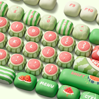 Ensemble de touches de clavier Akko Watermelon, touches de clavier mécaniques de jeu mignonnes en PBT pour clavier mécanique de 61, 64, 68, 84, 100 touches
