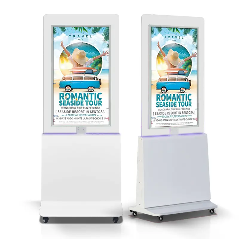 High Bright Indoor Retail Store Advertising Kiosk Double Screen Digital Window Lcd Display Signage 43 49 Inch Window Lcd Display